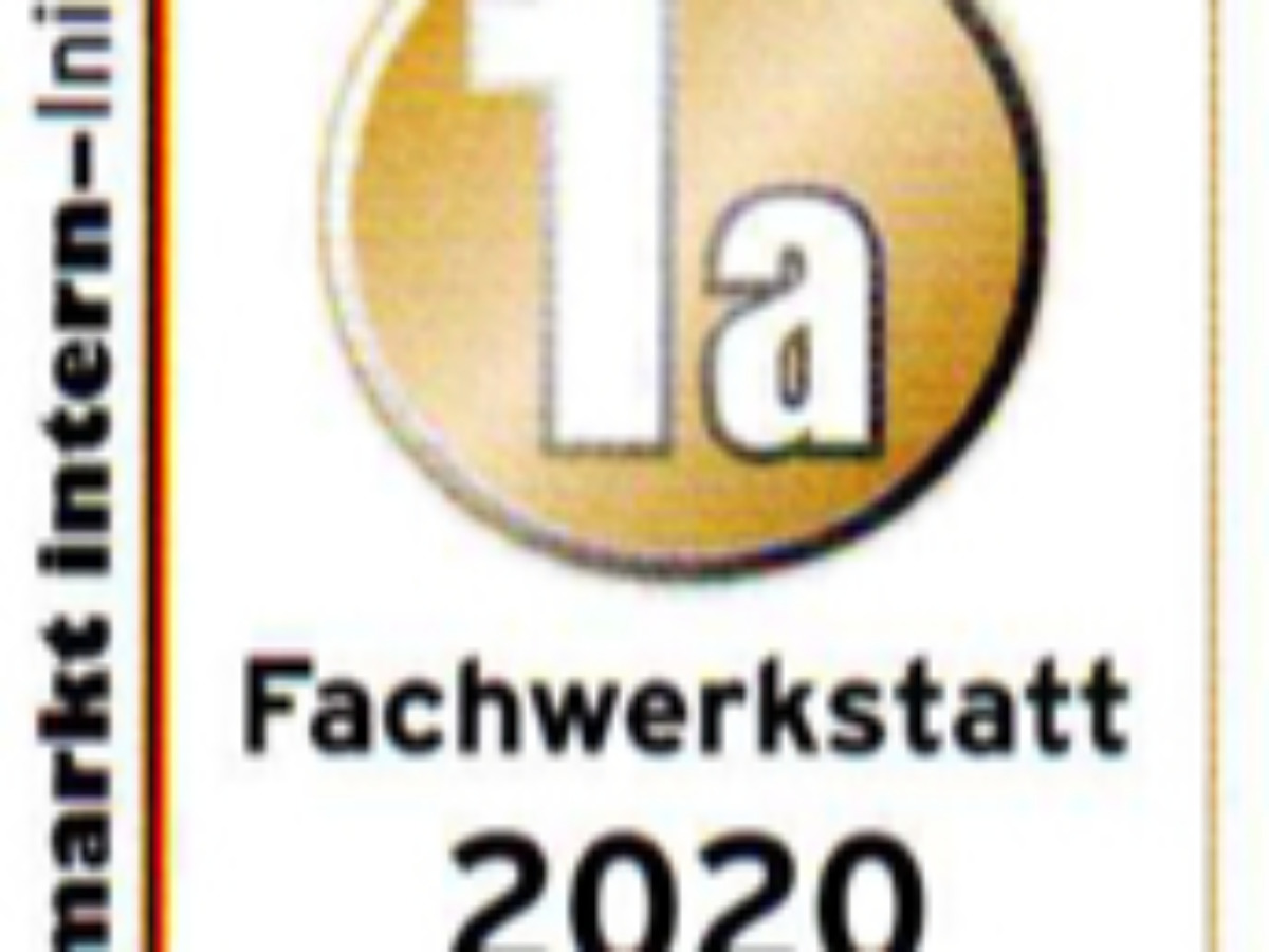 Auszeichnung zur 1a Fachwerkstatt 2020